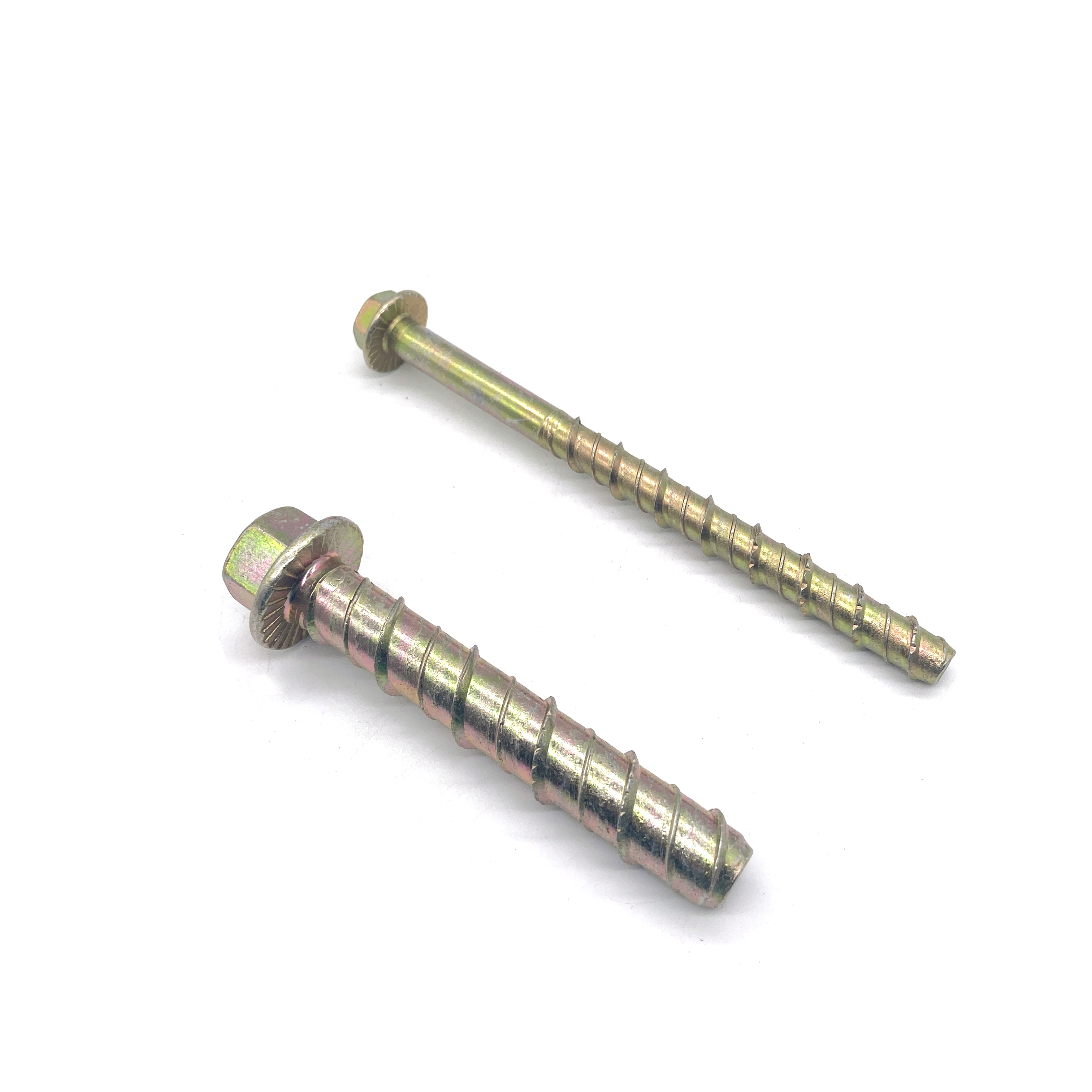 Hex Flange Head Yellow Zinc Plated Cement Concrete Screw Bolt Buy Hex