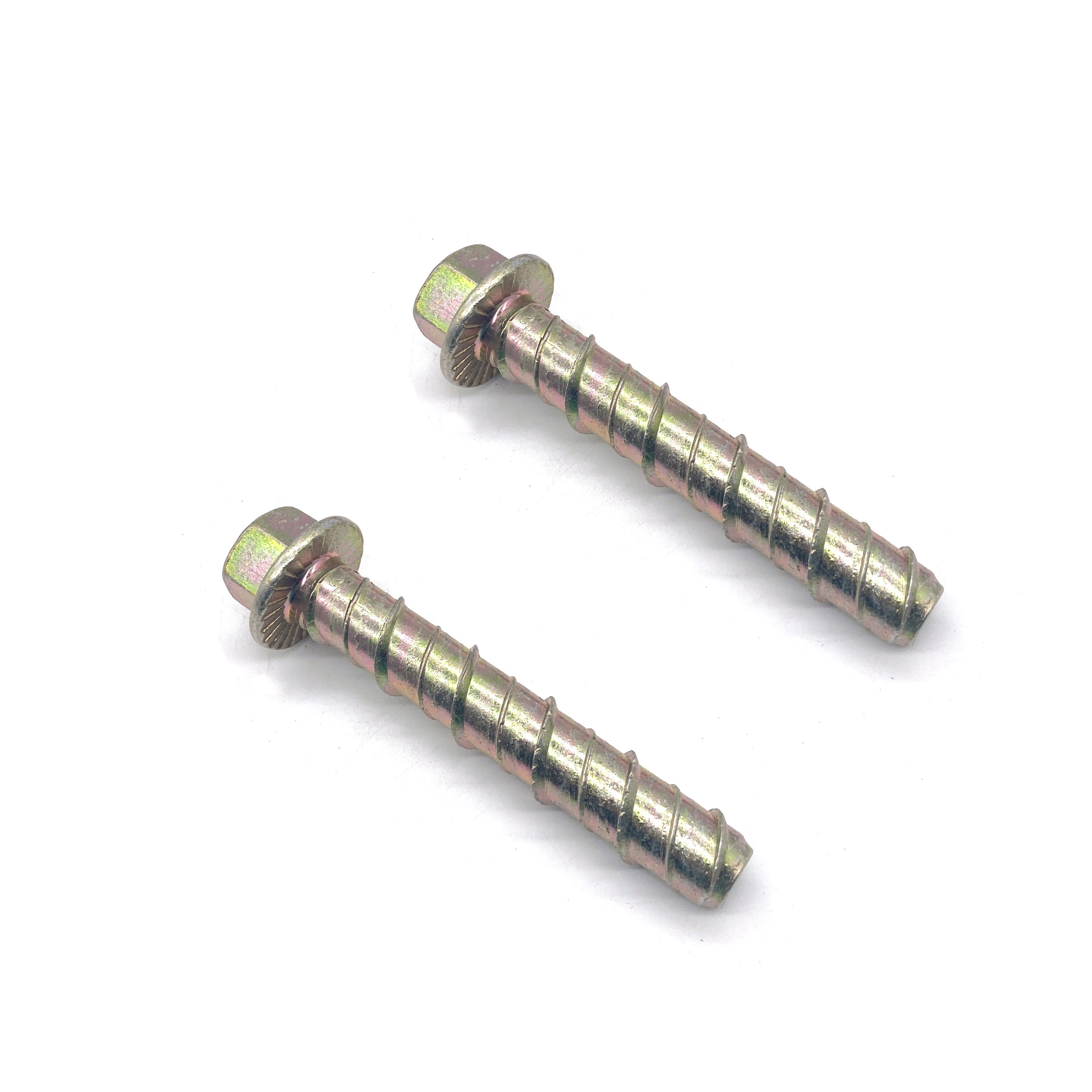 Hex Flange Head Yellow Zinc Plated Cement Concrete Screw Bolt Buy Hex