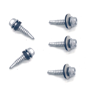 Stainless Steel 304+410 Hexagon Flange Drilling Bi-Metal Screw with EPDM Washer