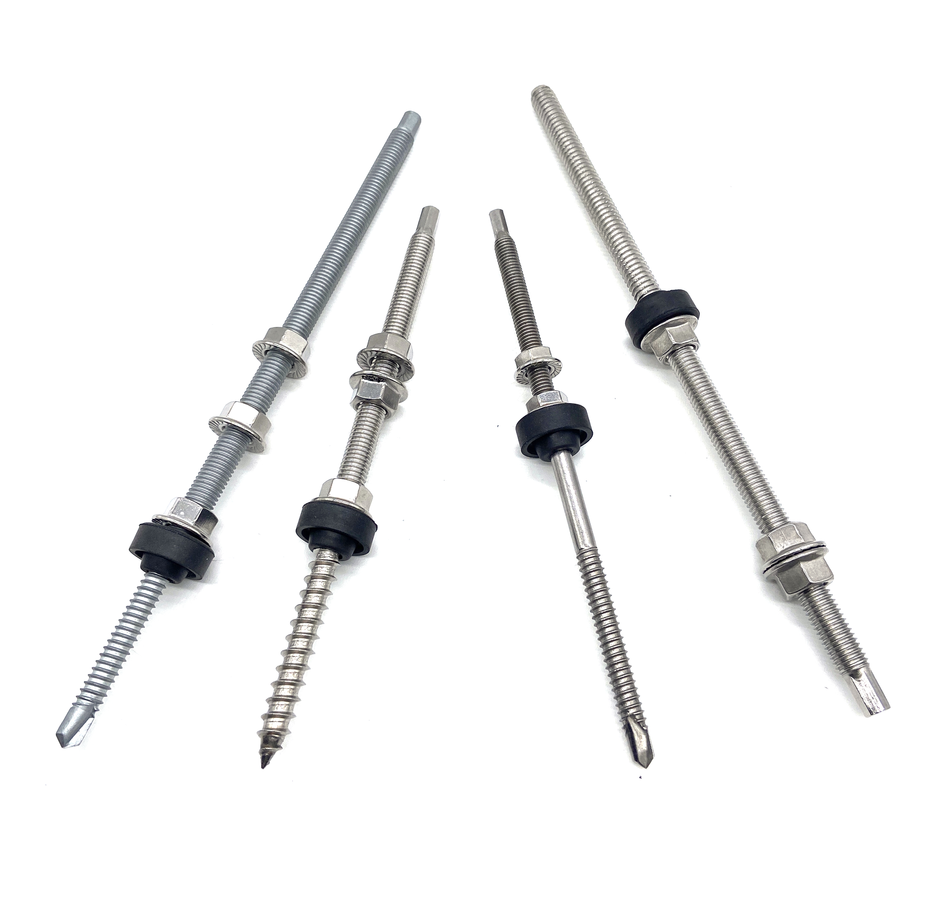 M8x194 M10x250 Double Threaded Carbon Steel Geomet Self Drilling Hanger