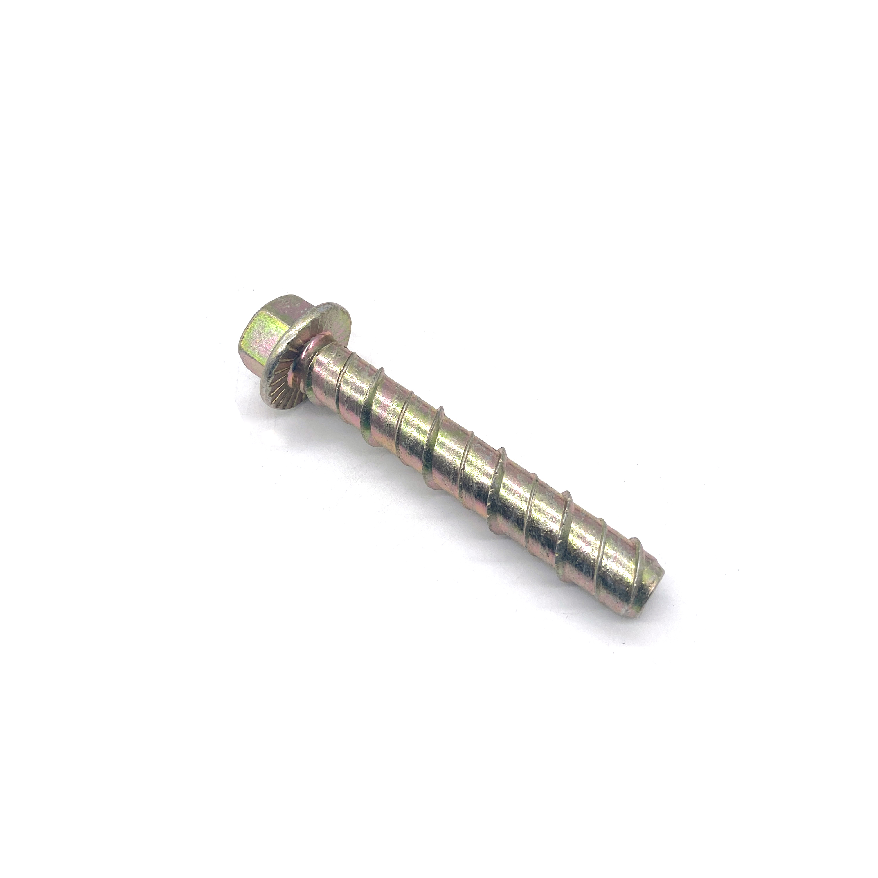 Hex Flange Head Yellow Zinc Plated Cement Concrete Screw Bolt Buy Hex