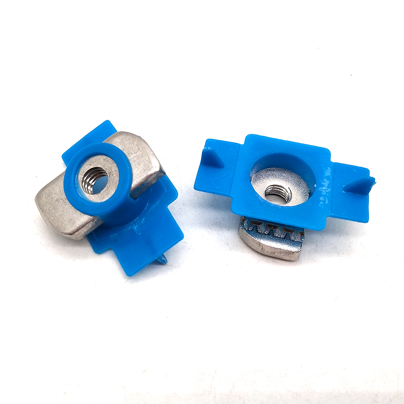 High Quality Stainless Steel  Blue Plastic Spring Nut Solar Panel Fasteners Channel Nut