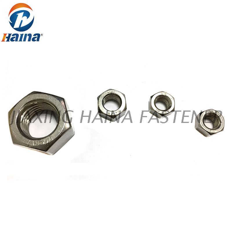 DIN934 A2-70 SS304 Stainless Steel Hexagon Hex Nuts