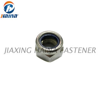 DIN985 A2-70 SS304 Stainless Steel Hex Nylon Nuts Lock Nuts