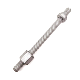 Carbon Steel M20 M22 M24 M27 Grade 8.8 Galvanized Electric Power Threaded Rod with Nuts 